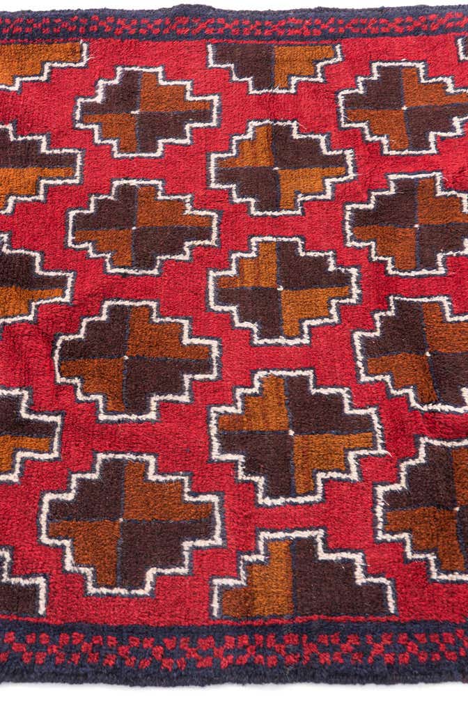 3' x 4' 8 Hand Knotted Balouch Persian Wool Rug