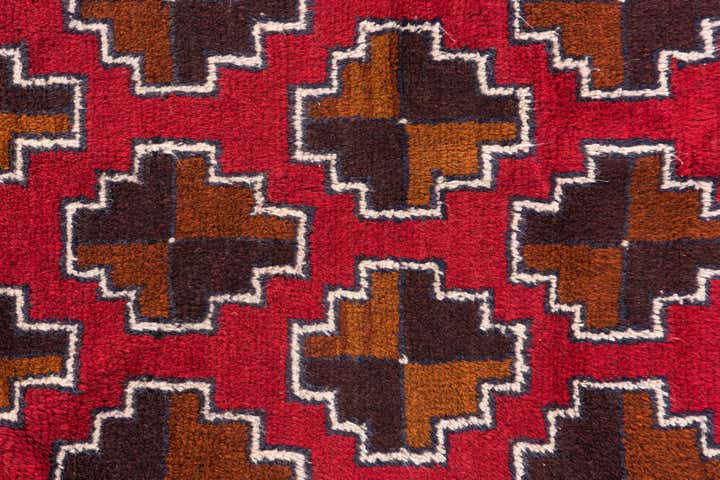 3' x 4' 8 Hand Knotted Balouch Persian Wool Rug