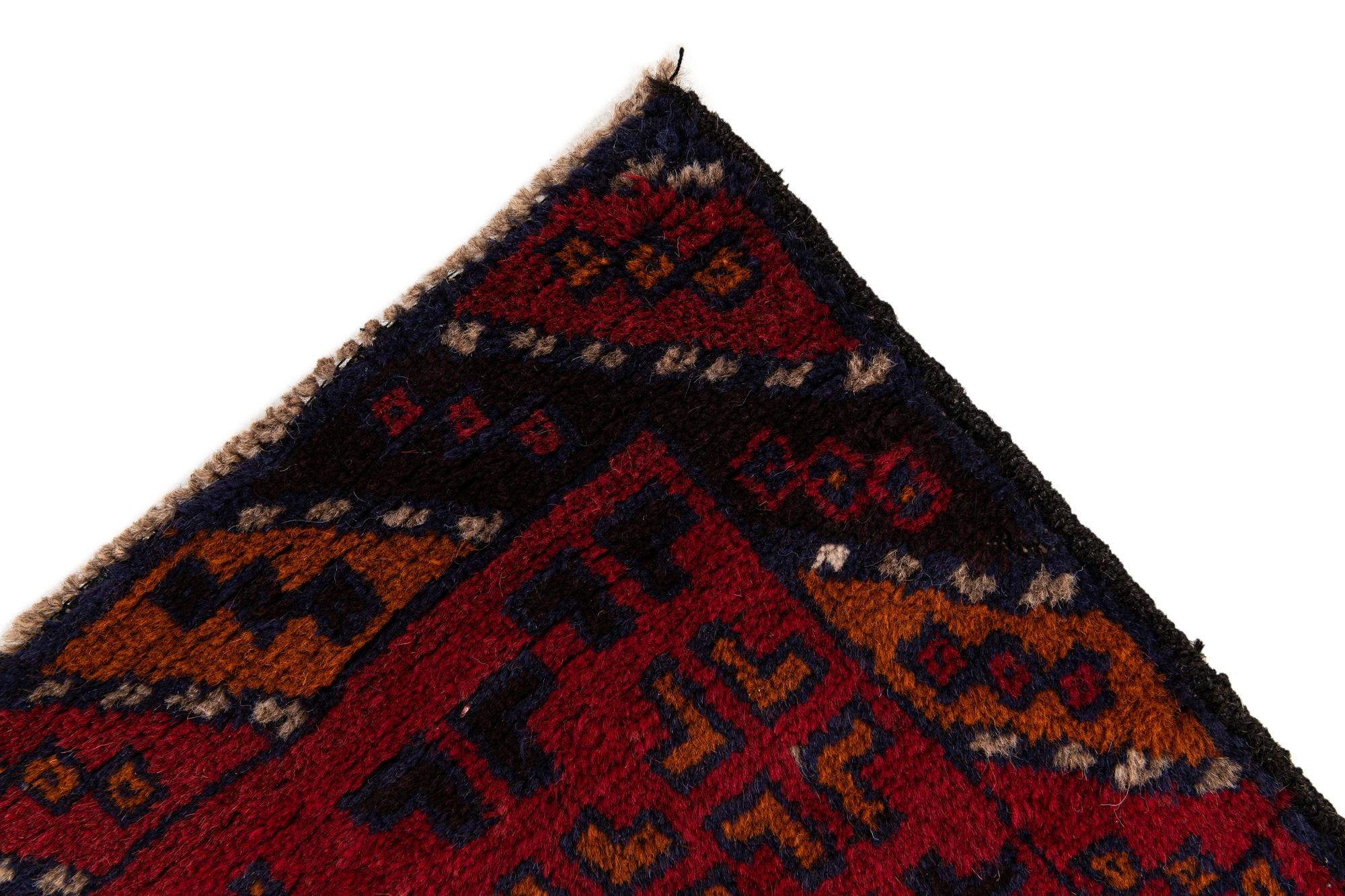 2' 10 x 4' 9 Hand Knotted Balouch Persian Wool Rug