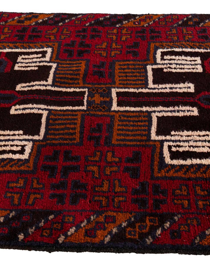 Detail image of 2' 10 x 4' 9  Hand Knotted Balouch Persian Wool Rug