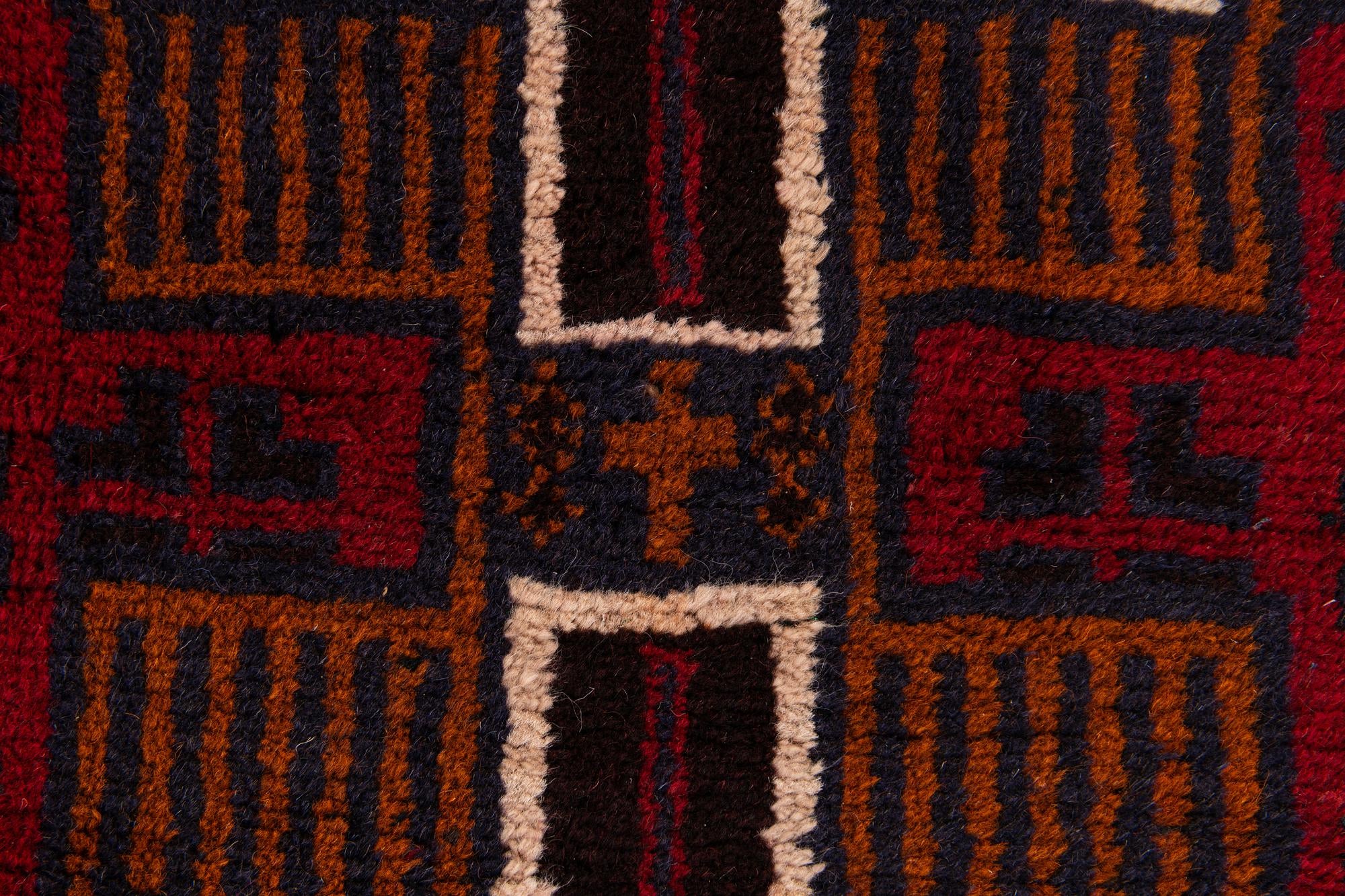 2' 10 x 4' 9 Hand Knotted Balouch Persian Wool Rug