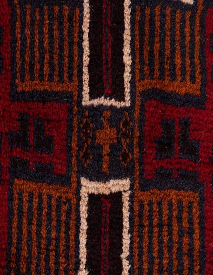 Detail image of 2' 10 x 4' 9  Hand Knotted Balouch Persian Wool Rug