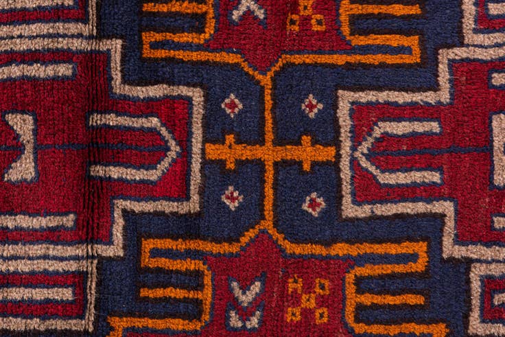 Detail image of 2' 9 x 4' 9 Hand Knotted Balouch Persian Wool Rug