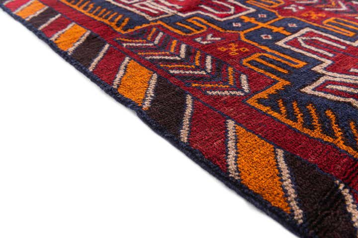 2' 9 x 4' 9 Hand Knotted Balouch Persian Wool Rug