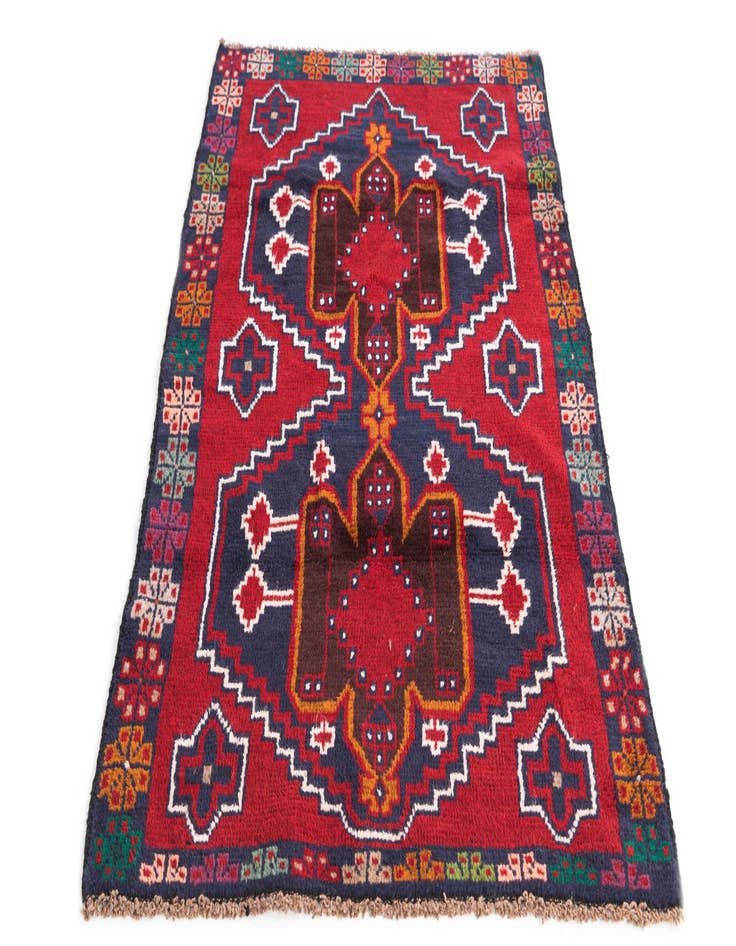 Detail image of 3' x 4' 7  Hand Knotted Balouch Persian Wool Rug