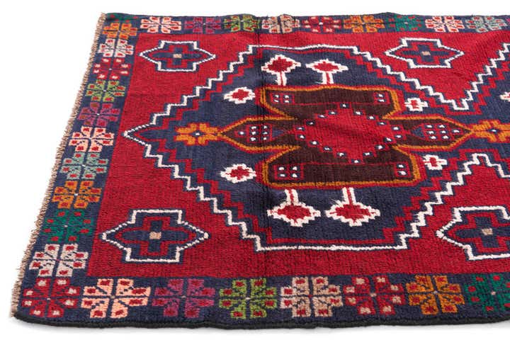 3' x 4' 7 Hand Knotted Balouch Persian Wool Rug