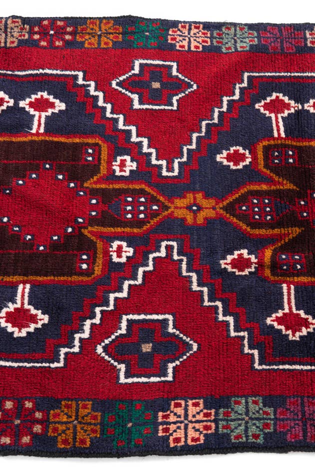 Detail image of 3' x 4' 7 Hand Knotted Balouch Persian Wool Rug