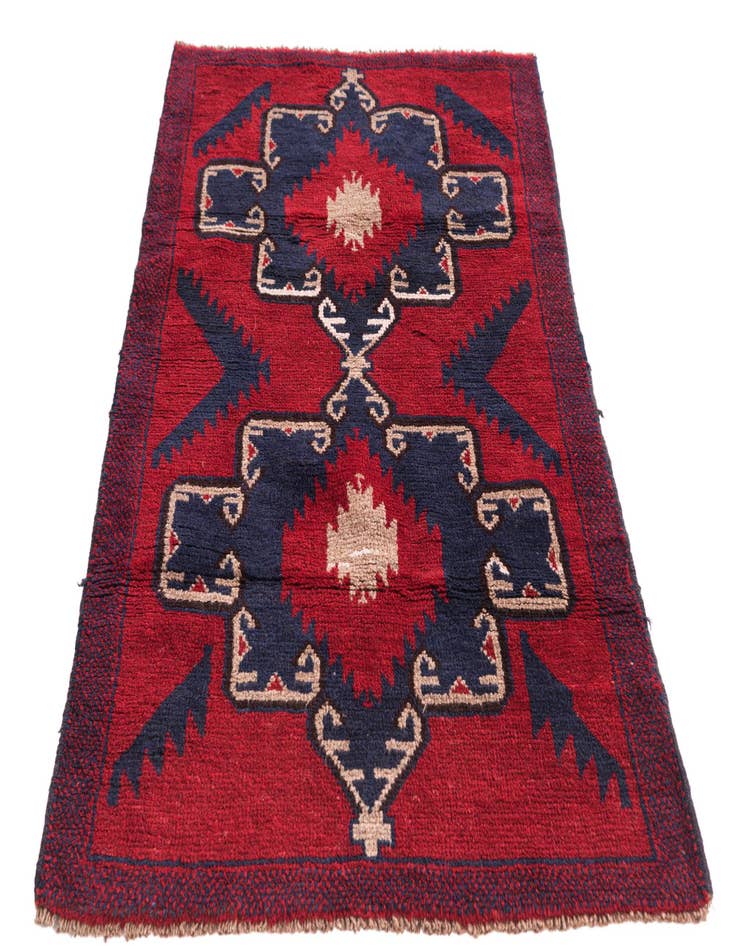 Detail image of 3' x 4' 7  Hand Knotted Balouch Persian Wool Rug