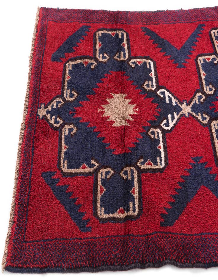 Detail image of 3' x 4' 7  Hand Knotted Balouch Persian Wool Rug