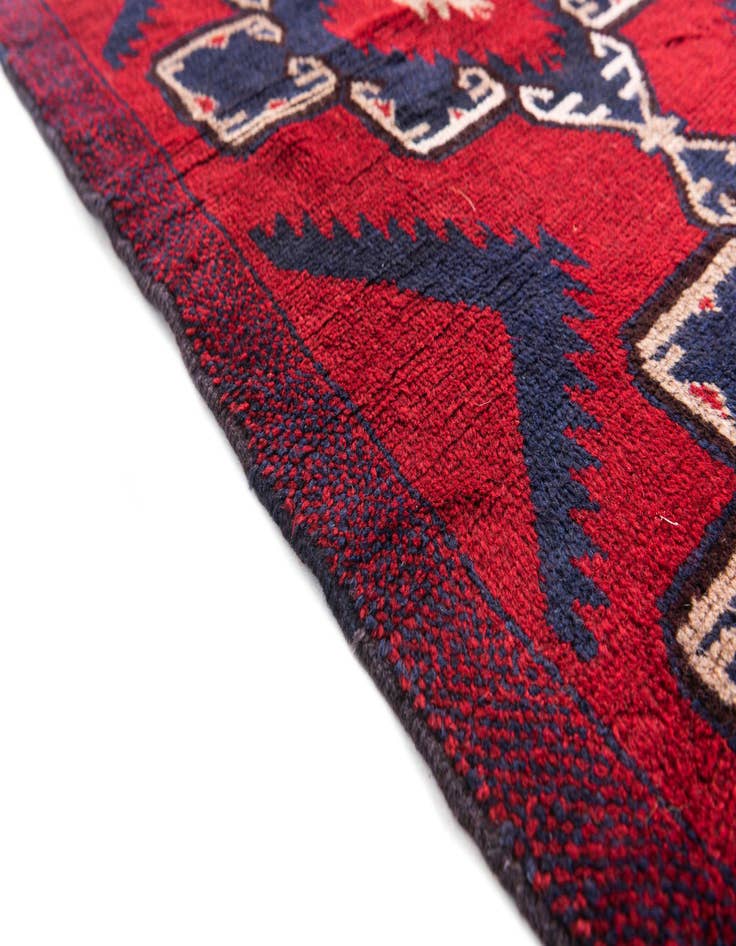 Detail image of 3' x 4' 7  Hand Knotted Balouch Persian Wool Rug