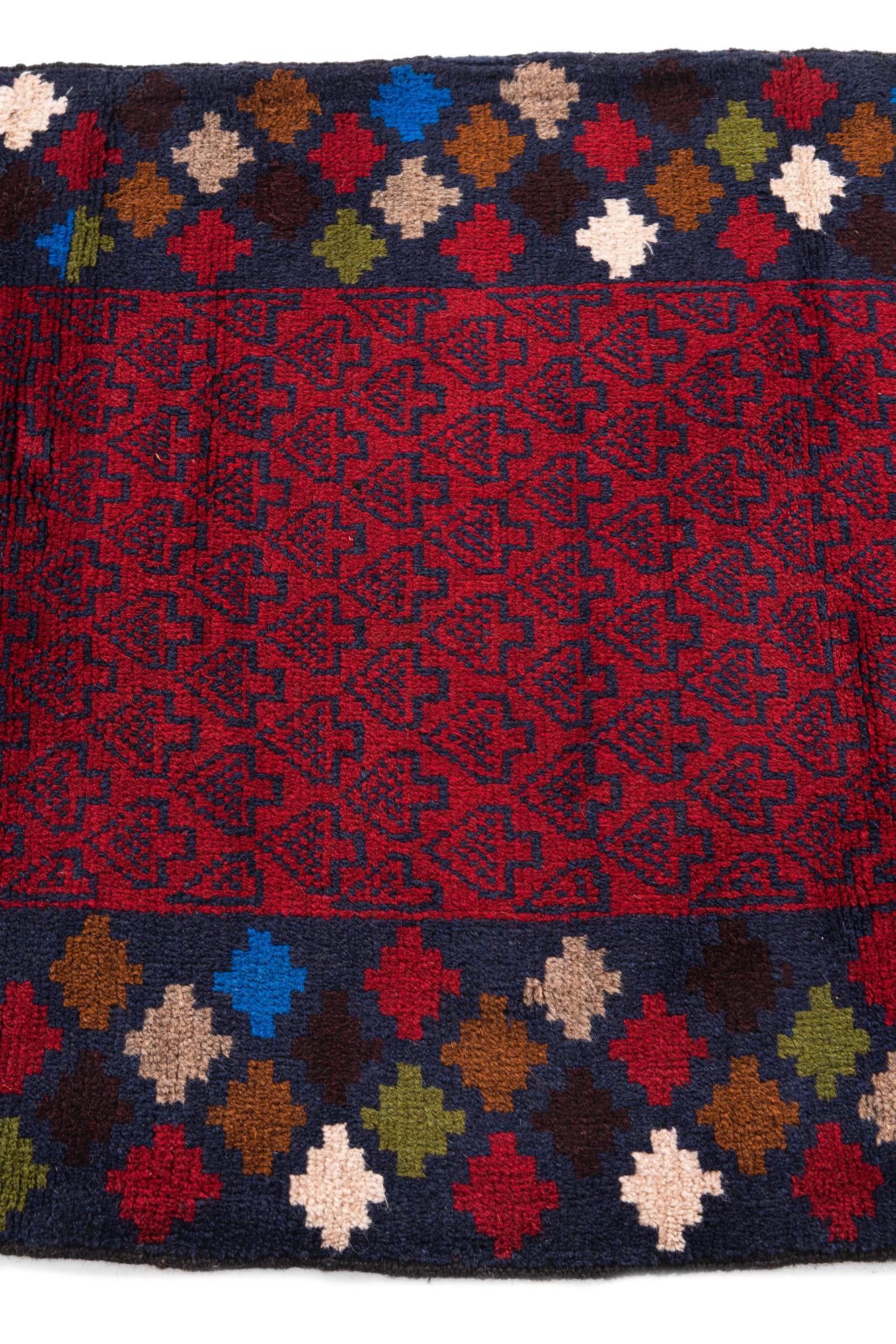 3' x 4' 5 Hand Knotted Balouch Persian Wool Rug