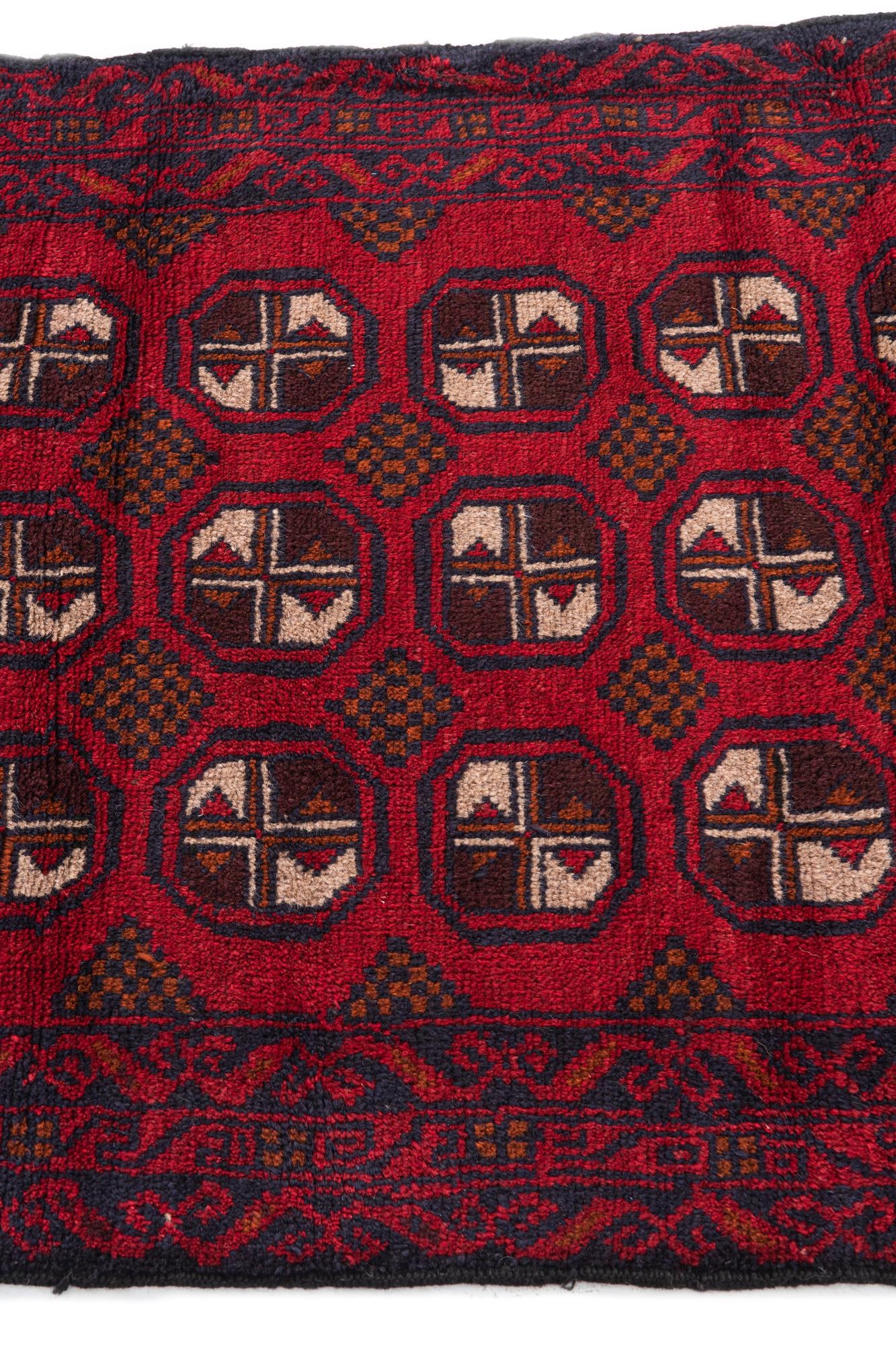 3' x 4' 7 Hand Knotted Balouch Persian Wool Rug