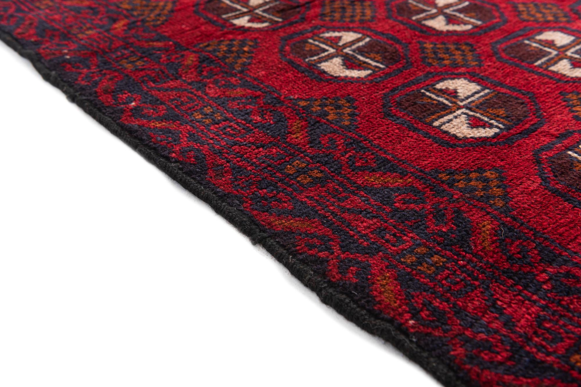 3' x 4' 7 Hand Knotted Balouch Persian Wool Rug
