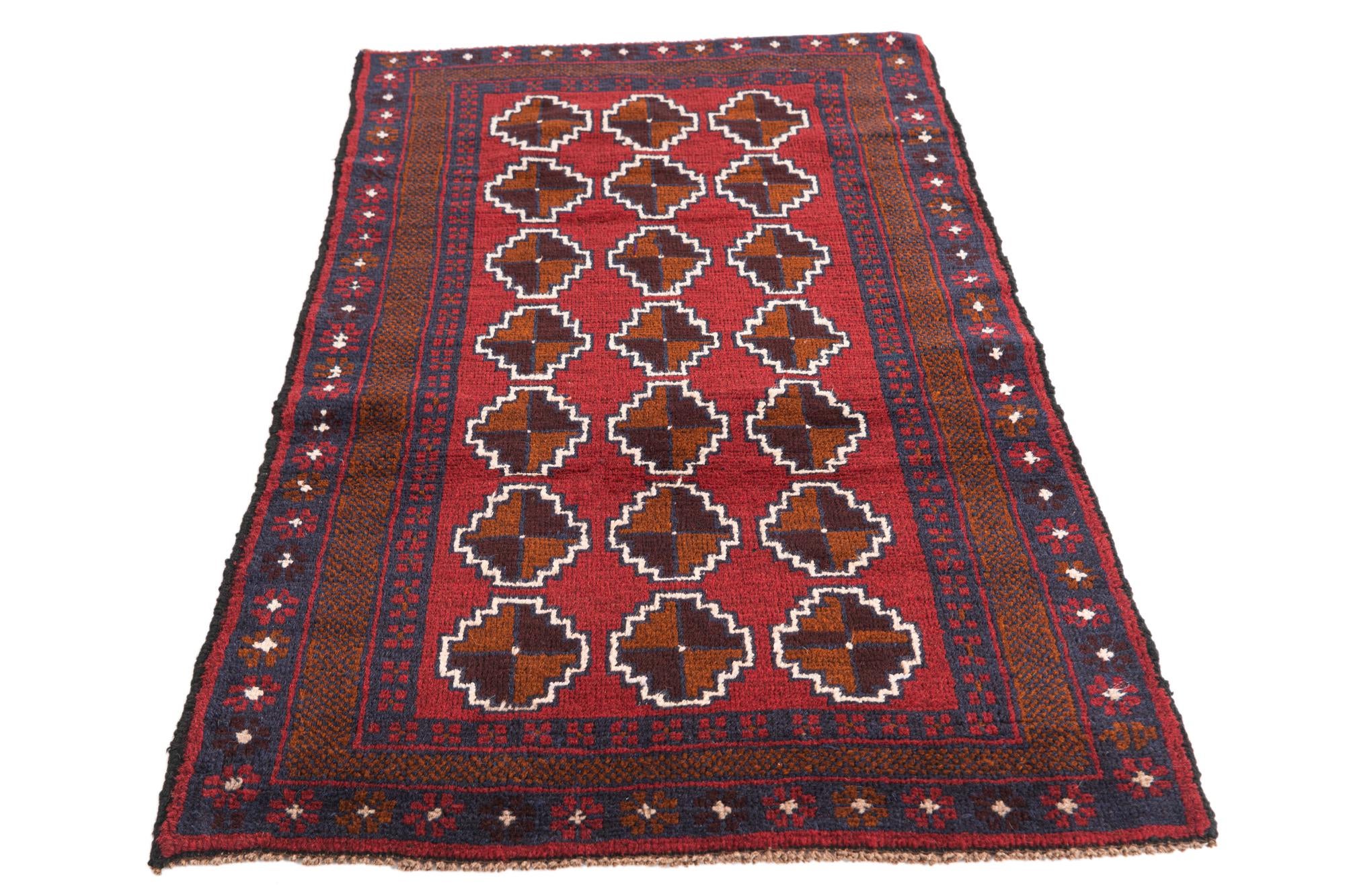 2' 8 x 4' 10 Hand Knotted Balouch Persian Wool Rug