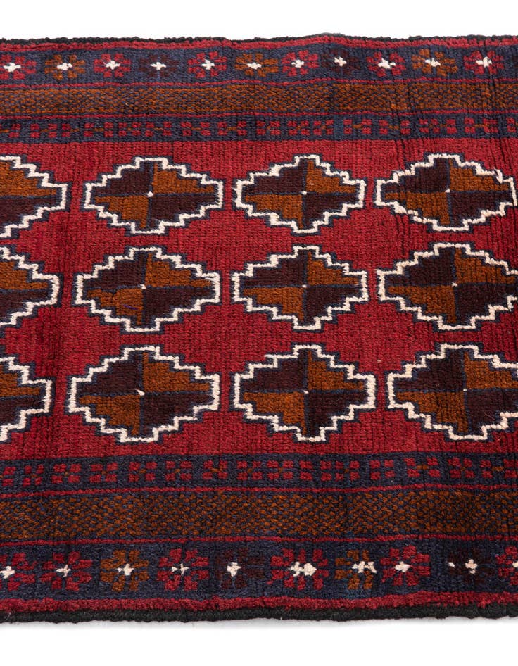 Detail image of 2' 8 x 4' 10 Hand Knotted Balouch Persian Wool Rug
