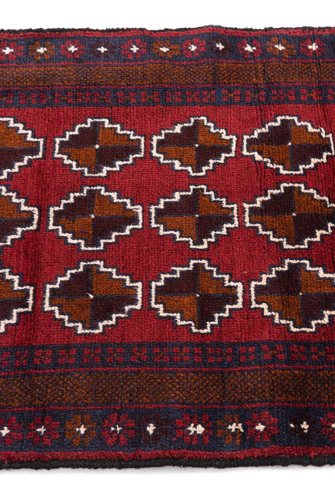 2' 8 x 4' 10 Hand Knotted Balouch Persian Wool Rug