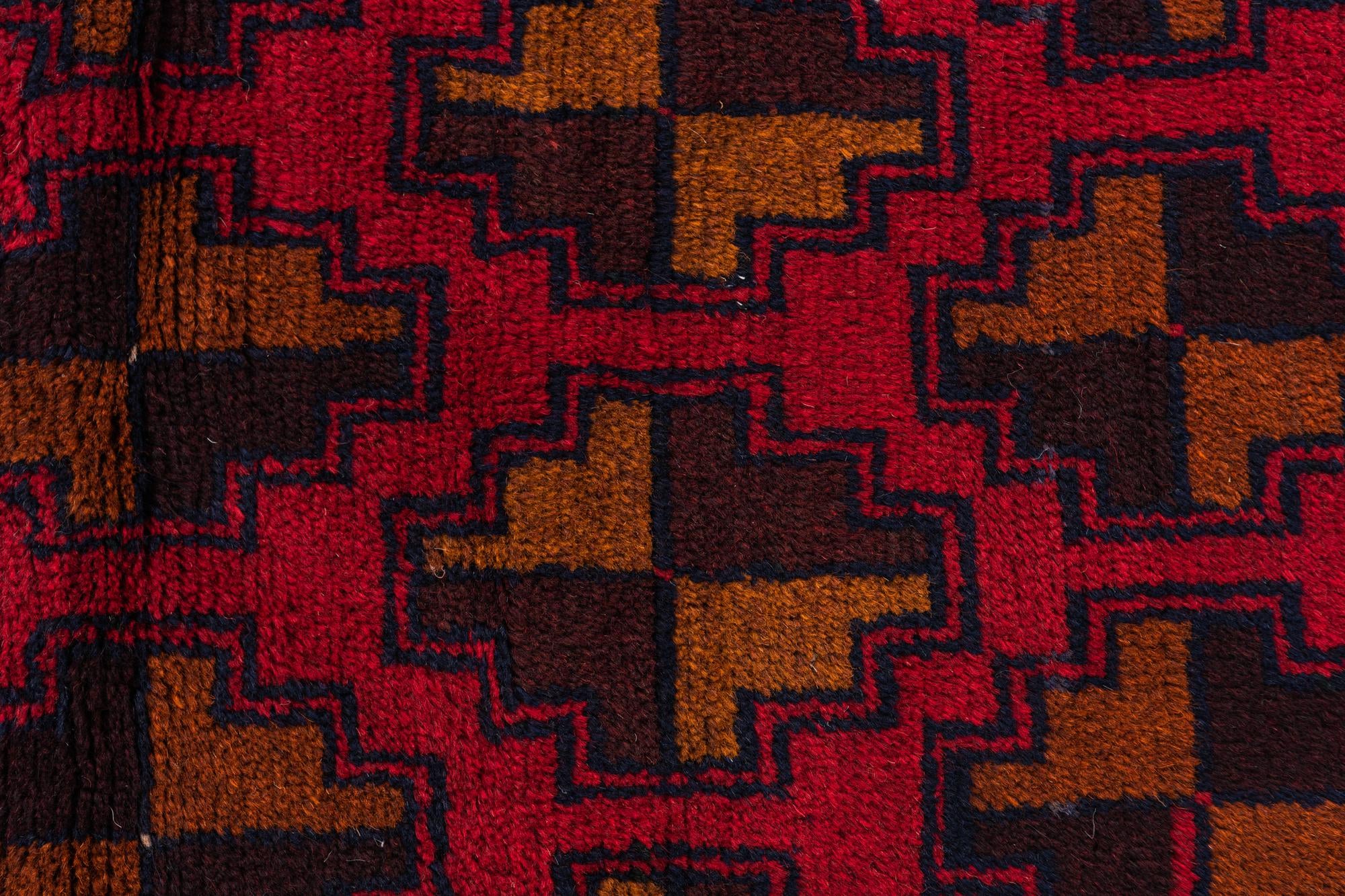 3' x 4' 4 Hand Knotted Balouch Persian Wool Rug