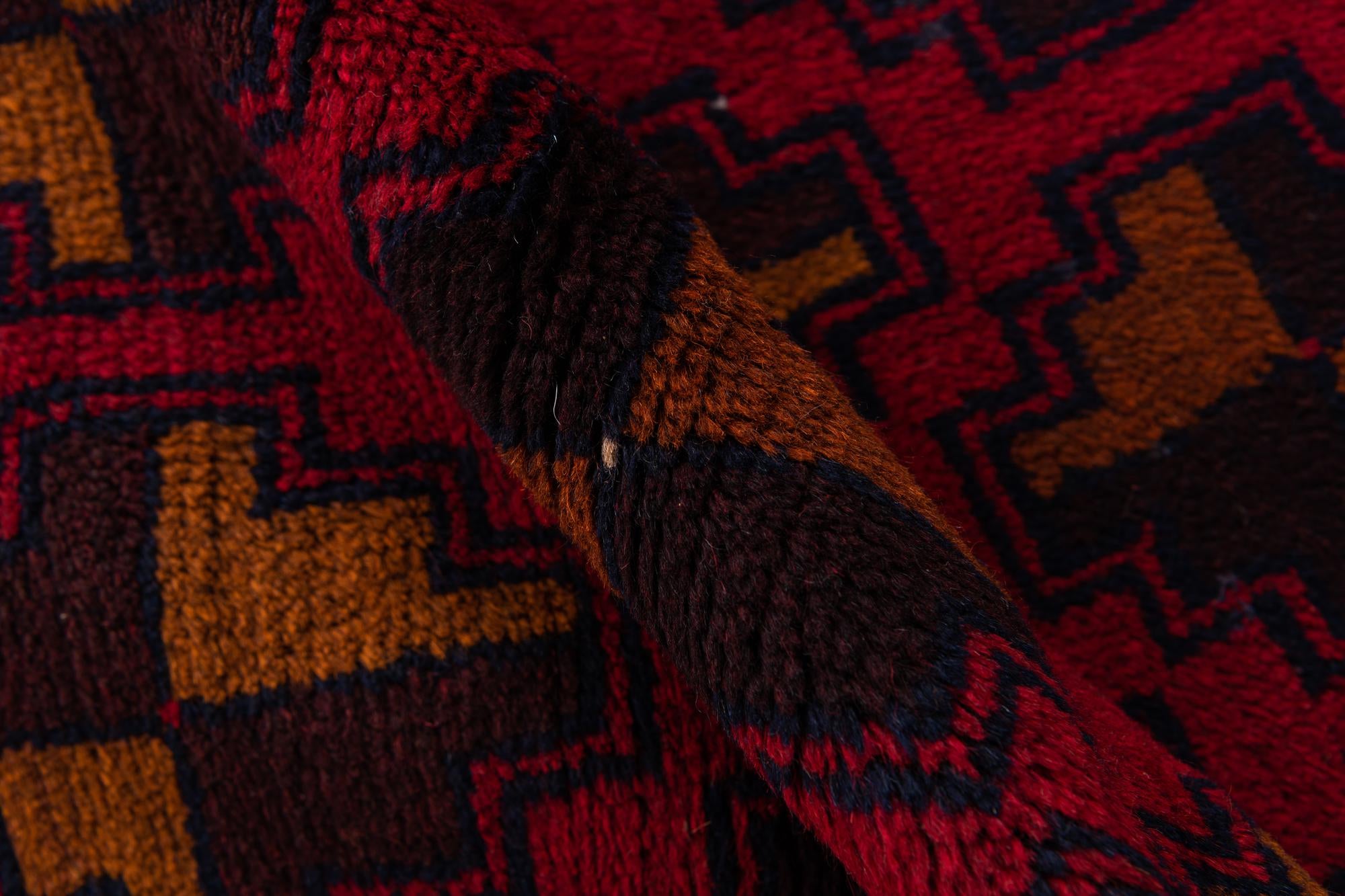 3' x 4' 4 Hand Knotted Balouch Persian Wool Rug