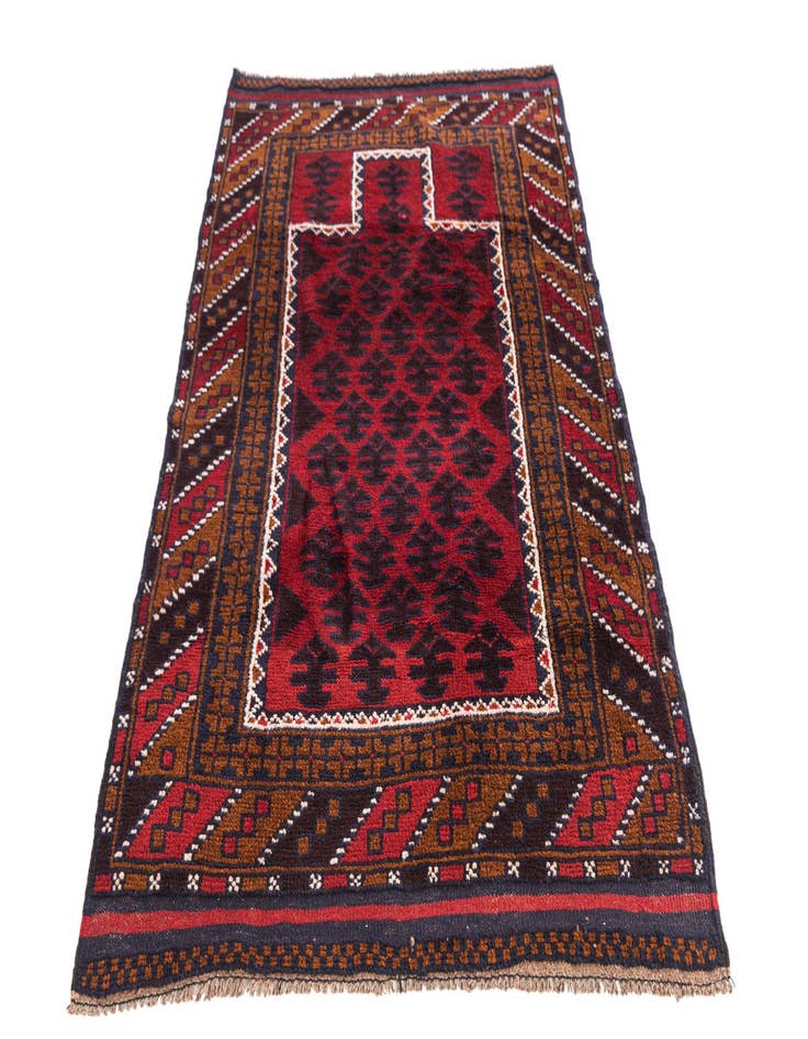 Detail image of 3' x 4' 9  Hand Knotted Balouch Persian Wool Rug