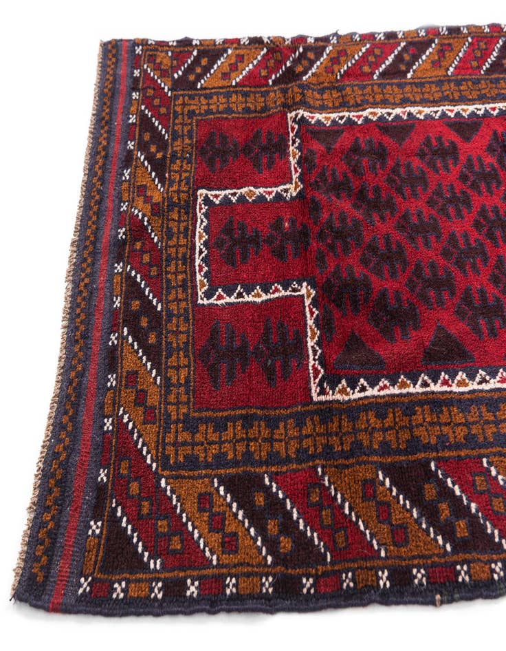 Detail image of 3' x 4' 9  Hand Knotted Balouch Persian Wool Rug