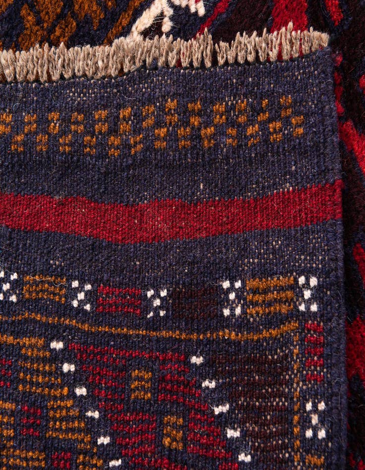 Detail image of 3' x 4' 9  Hand Knotted Balouch Persian Wool Rug