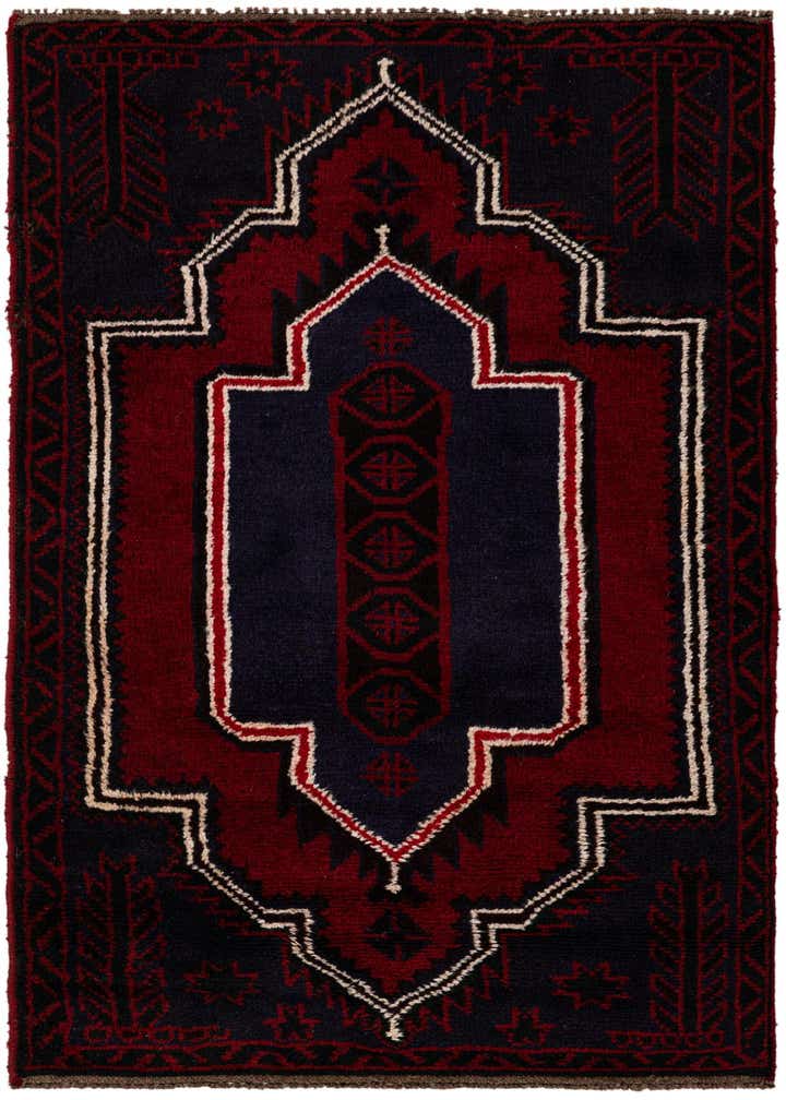 2' 9 x 4' 8 Hand Knotted Balouch Persian Wool Rug