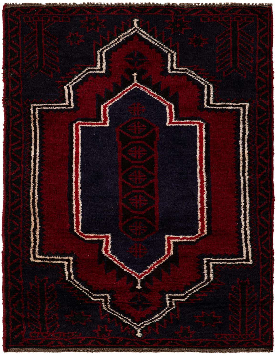 2' 9 x 4' 8 Hand Knotted Balouch Persian Wool Rug