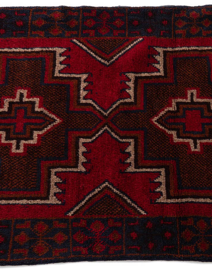Detail image of 3' x 4' 7  Hand Knotted Balouch Persian Wool Rug