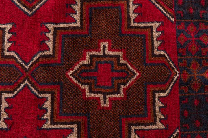 3' x 4' 7 Hand Knotted Balouch Persian Wool Rug
