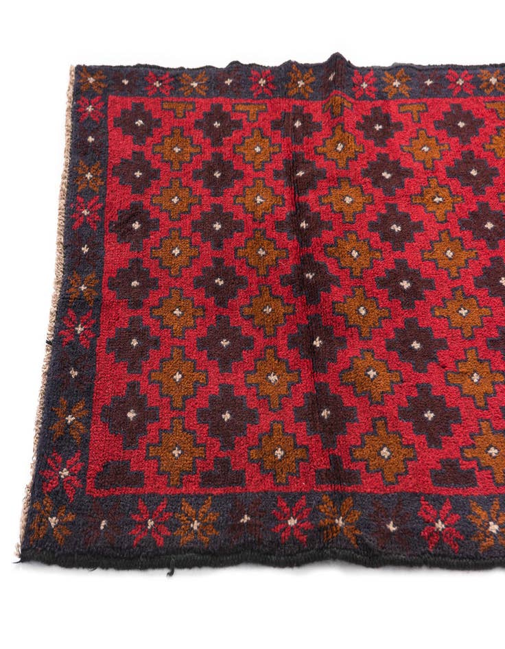 Detail image of 3' x 4' 6  Hand Knotted Balouch Persian Wool Rug