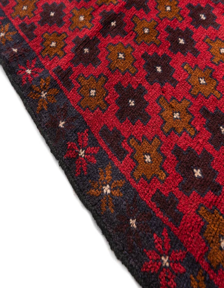 Detail image of 3' x 4' 6  Hand Knotted Balouch Persian Wool Rug