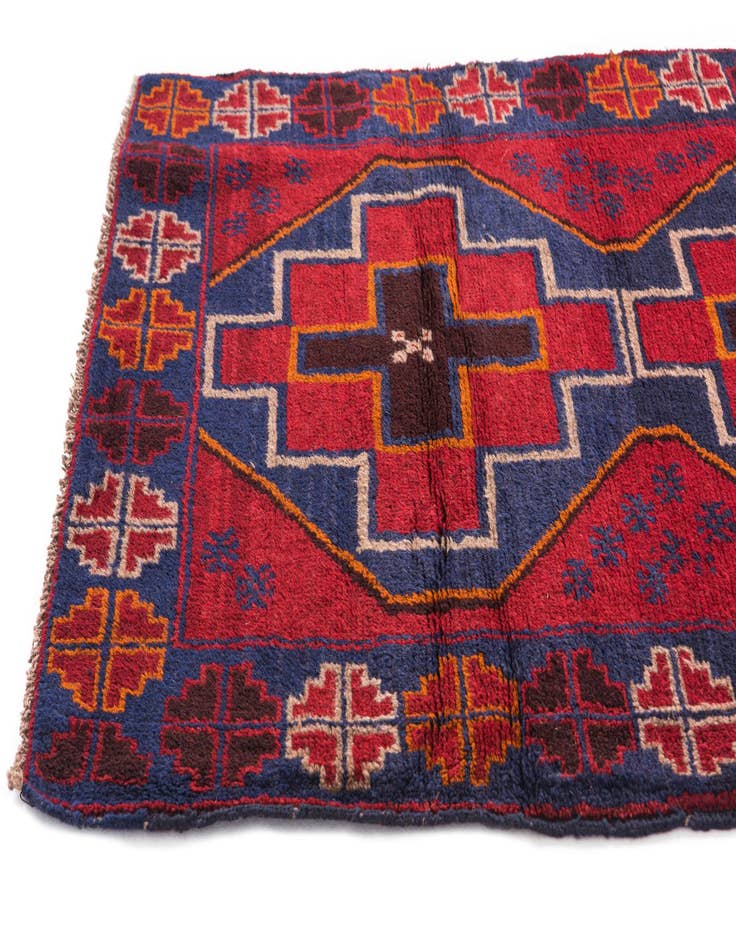 Detail image of 3' 1 x 4' 8  Hand Knotted Balouch Persian Wool Rug