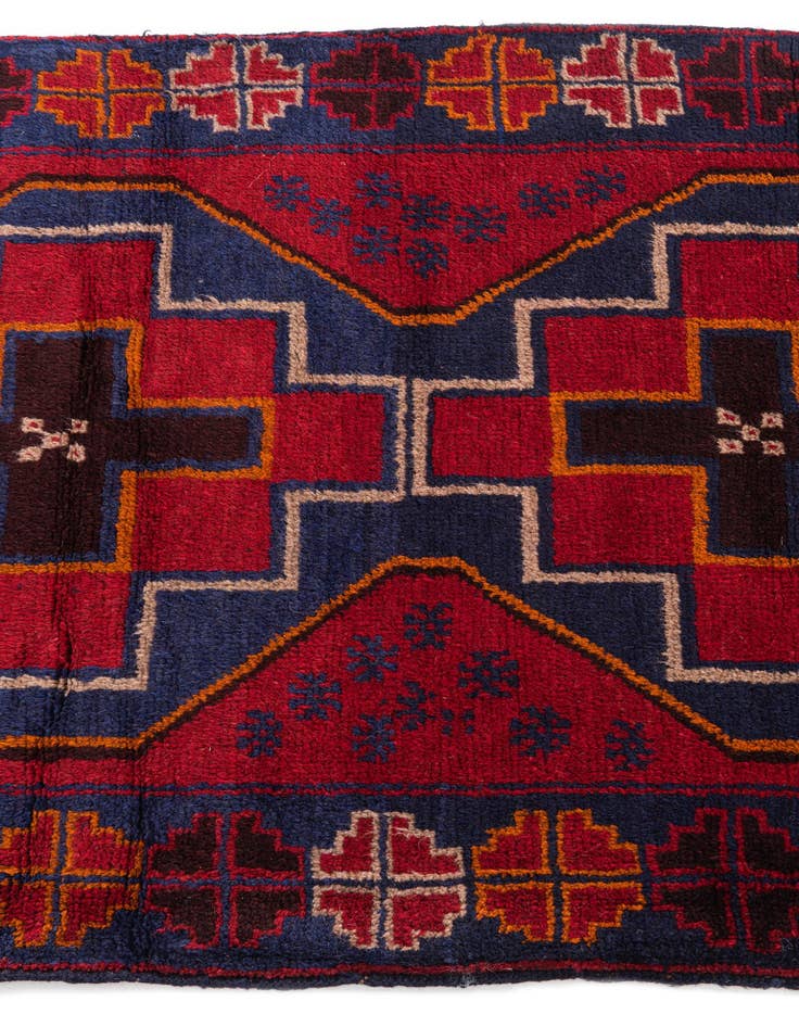 Detail image of 3' 1 x 4' 8  Hand Knotted Balouch Persian Wool Rug