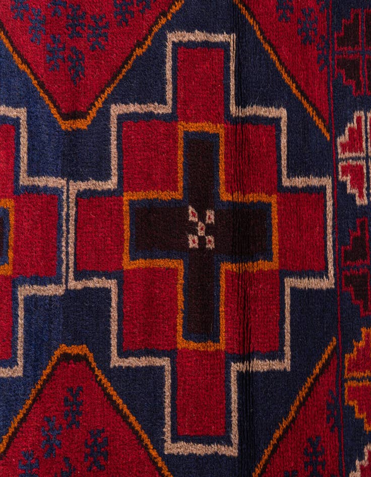Detail image of 3' 1 x 4' 8  Hand Knotted Balouch Persian Wool Rug