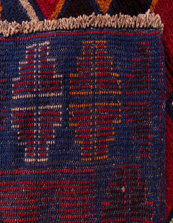 Detail image of 3' 1 x 4' 8  Hand Knotted Balouch Persian Wool Rug