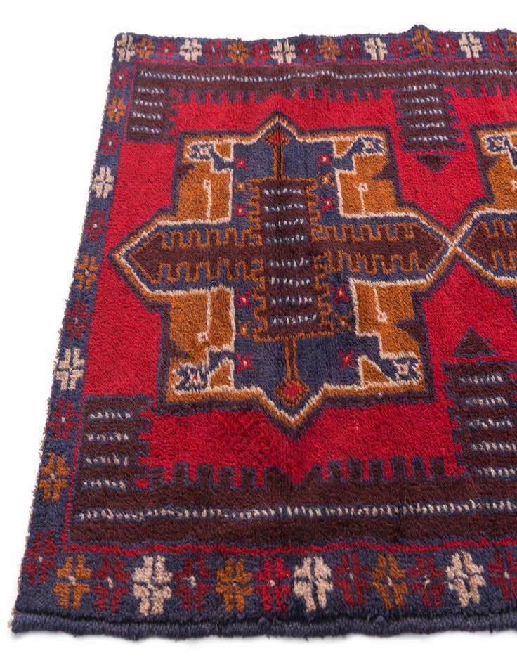 Detail image of 2' 10 x 4' 8  Hand Knotted Balouch Persian Wool Rug