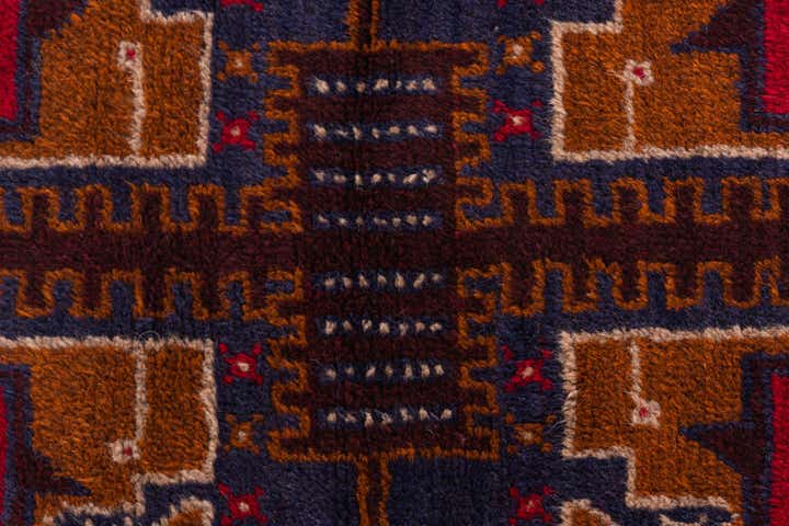 2' 10 x 4' 8 Hand Knotted Balouch Persian Wool Rug