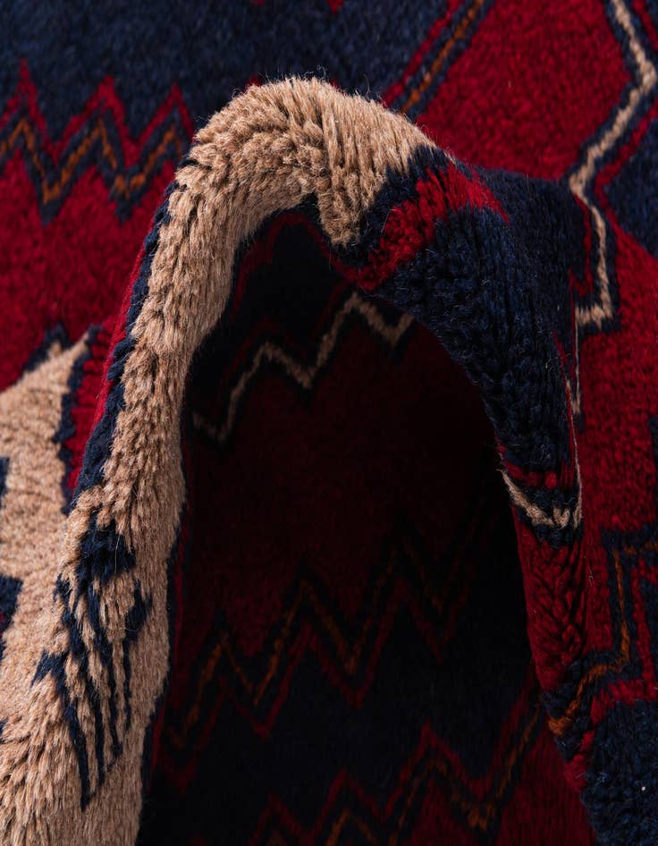 Detail image of 2' 10 x 4' 5  Hand Knotted Balouch Persian Wool Rug