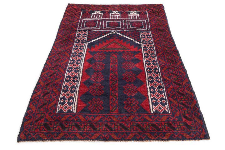 2' 10 x 4' 9 Hand Knotted Balouch Persian Wool Rug