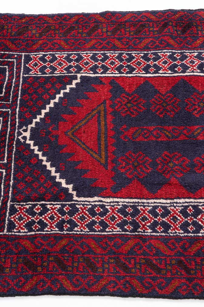 2' 10 x 4' 9 Hand Knotted Balouch Persian Wool Rug