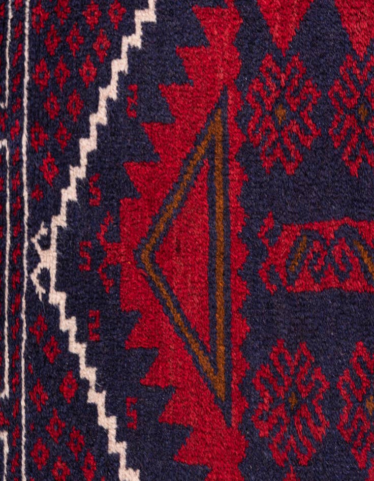 Detail image of 2' 10 x 4' 9  Hand Knotted Balouch Persian Wool Rug