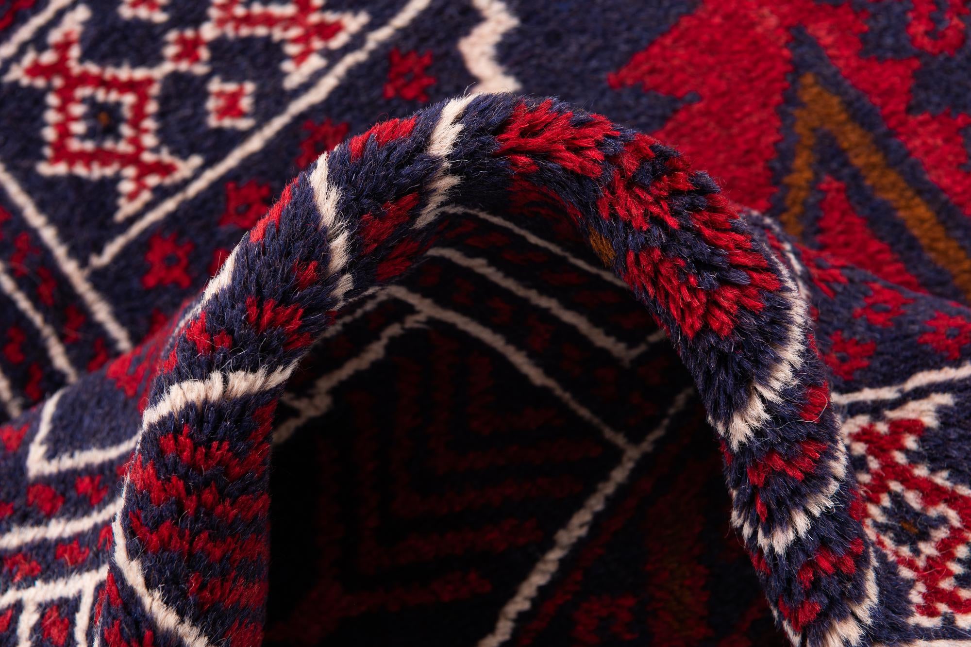 2' 10 x 4' 9 Hand Knotted Balouch Persian Wool Rug