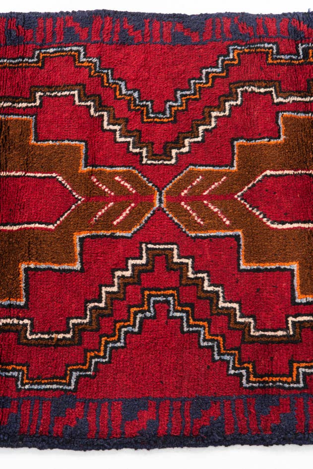 Detail image of 2' 10 x 4' 5 Hand Knotted Balouch Persian Wool Rug