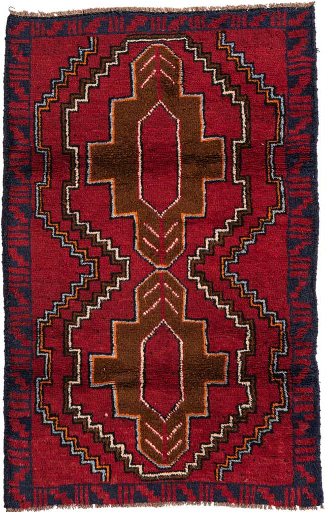 2' 10 x 4' 5 Hand Knotted Balouch Persian Wool Rug