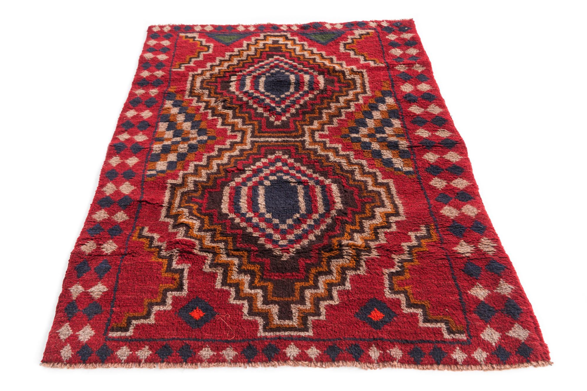 2' 10 x 4' 6 Hand Knotted Balouch Persian Wool Rug