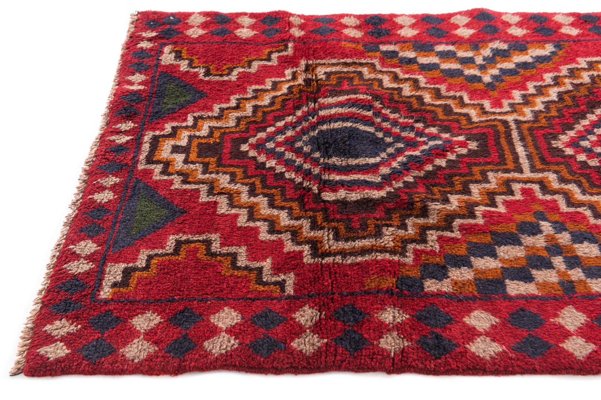 2' 10 x 4' 6 Hand Knotted Balouch Persian Wool Rug