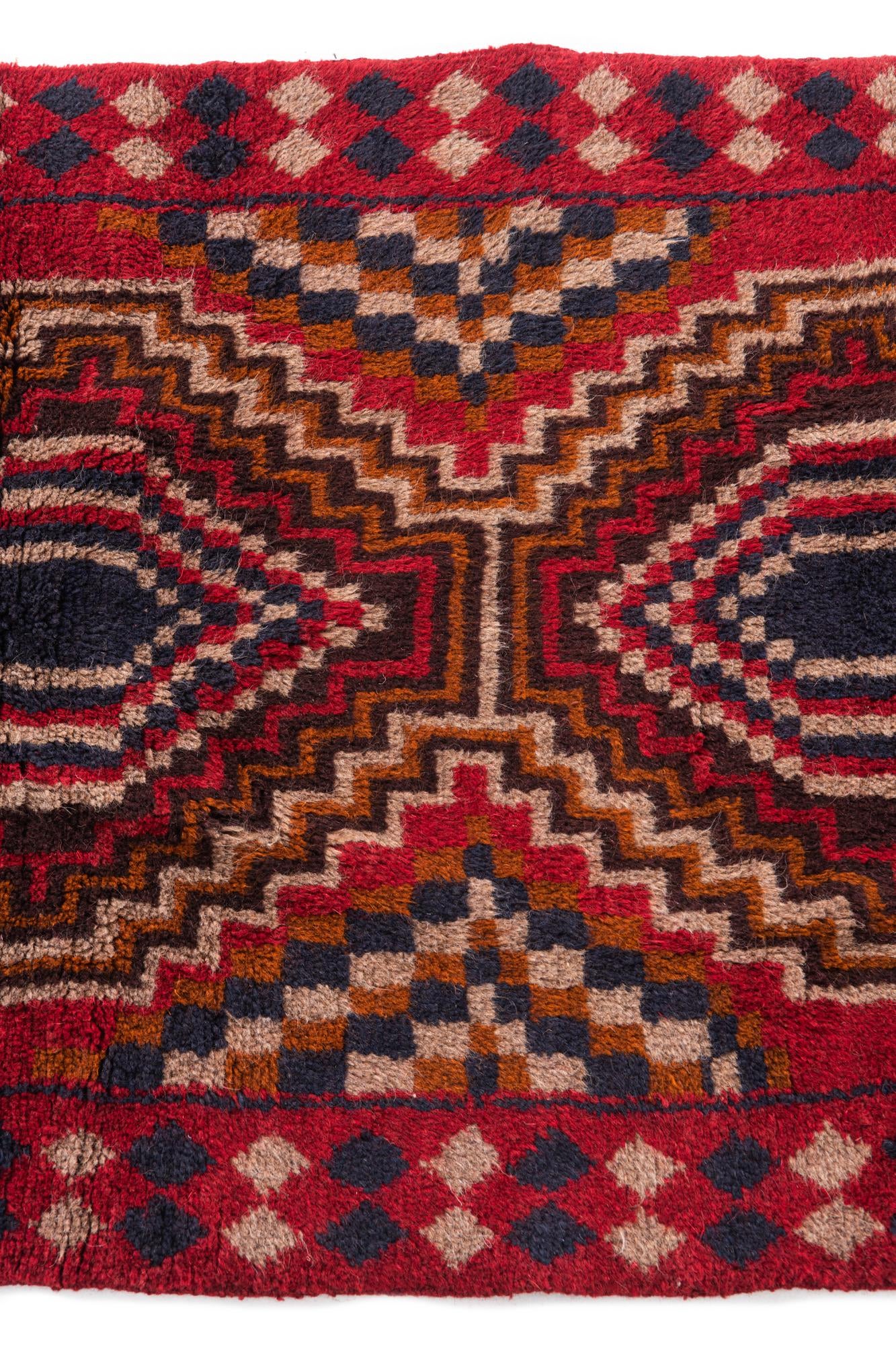 2' 10 x 4' 6 Hand Knotted Balouch Persian Wool Rug