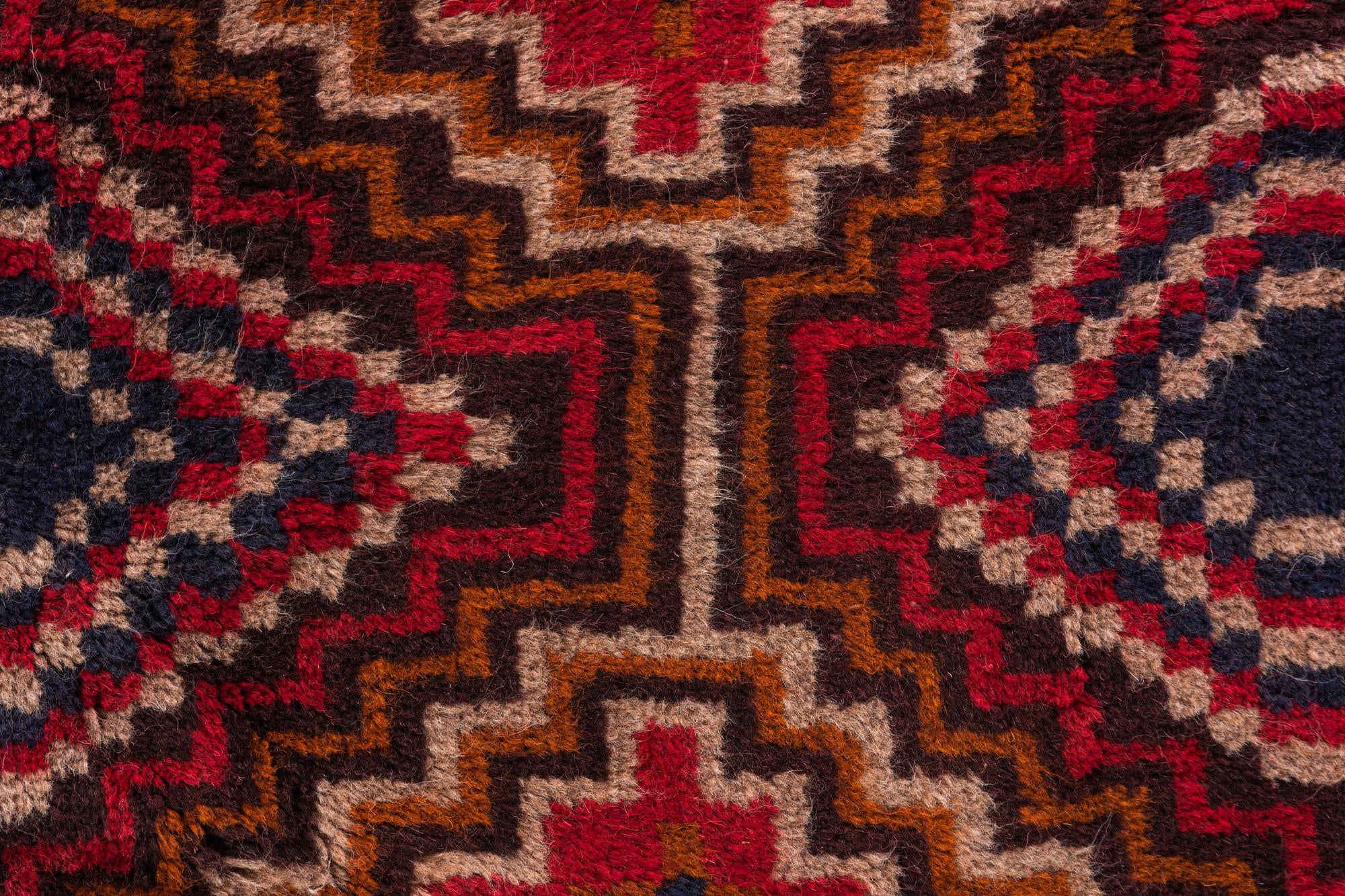 2' 10 x 4' 6 Hand Knotted Balouch Persian Wool Rug