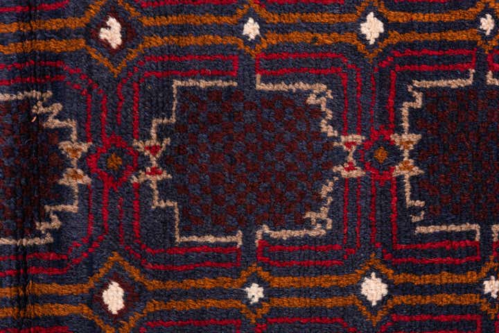 2' 10 x 4' 5 Hand Knotted Balouch Persian Wool Rug