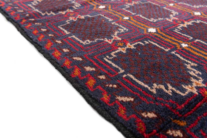 2' 10 x 4' 5 Hand Knotted Balouch Persian Wool Rug